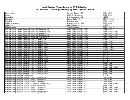 BCLandBCC Feature Films 2008-2-1 - Burlington County Library