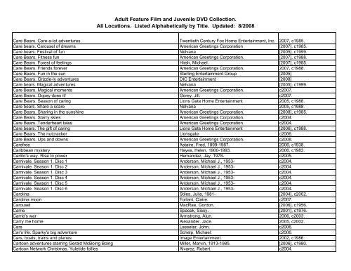 BCLandBCC Feature Films 2008-2-1 - Burlington County Library