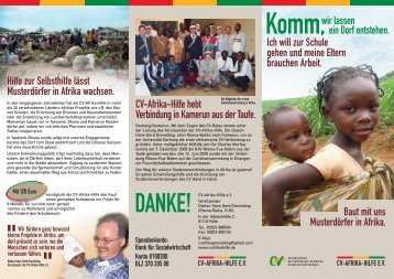 DANKE! - CV Afrika Hilfe eV