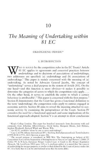 10 The Meaning Of Undertaking Within 81 Ec