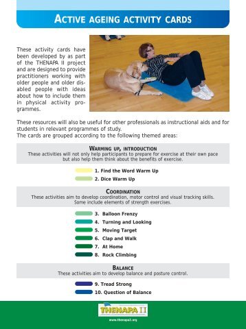Active Ageing Activity Cards - THENAPA 2