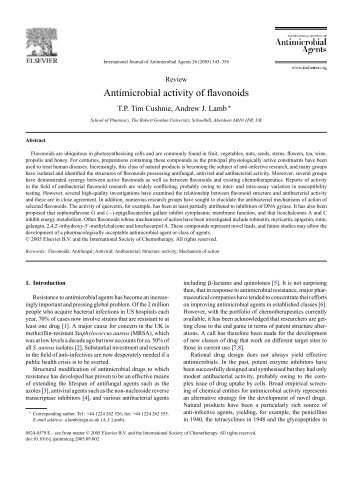 Antimicrobial activity of flavonoids