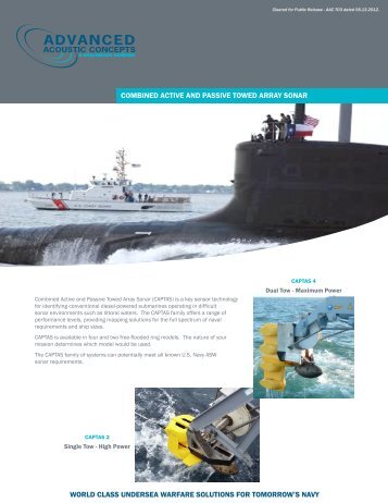 WORLD CLASS UNDERSEA WARFARE SOLUTIONS FOR ...