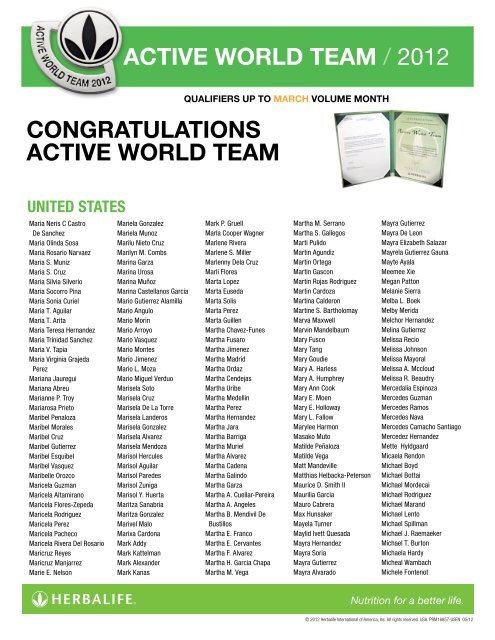 congratulations active world team active world team / 2012