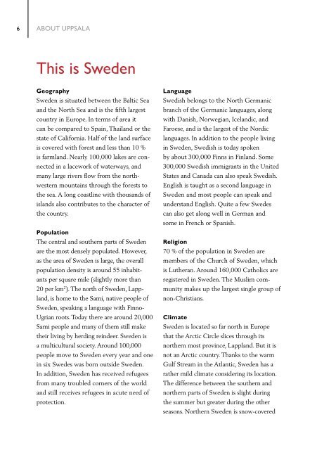 Uppsala Universitet – International student guide 2012/2013