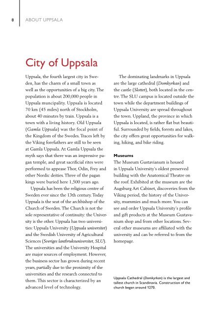 Uppsala Universitet – International student guide 2012/2013