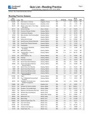 Quiz List—Reading Practice - Dry Creek Joint Elementary School ...