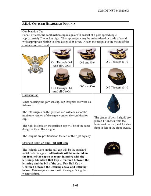 UNIFORM REGULATIONS - U.S. Coast Guard