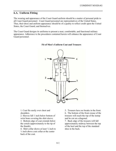 UNIFORM REGULATIONS - U.S. Coast Guard