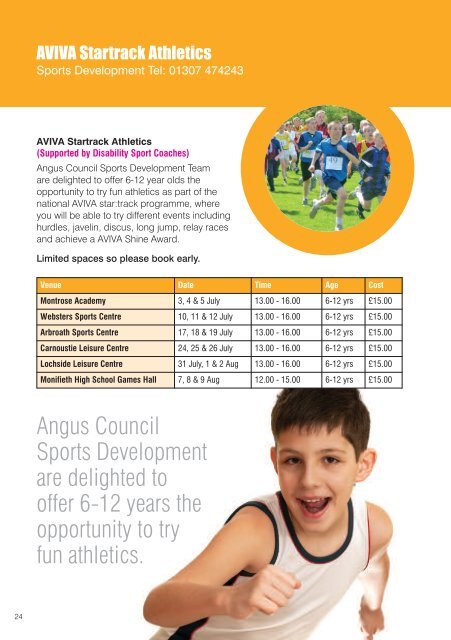 Active Angus 2012 - Summer Sports and Activities ... - Angus Council