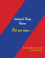 Orientation Handbook for IRR Soldiers - United States Army Japan ...