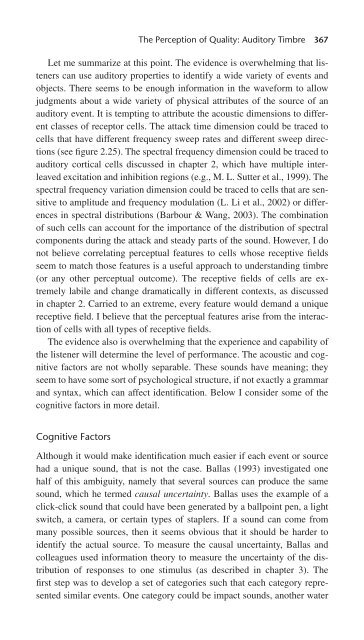 Perceptual Coherence : Hearing and Seeing