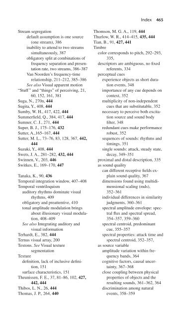 Perceptual Coherence : Hearing and Seeing