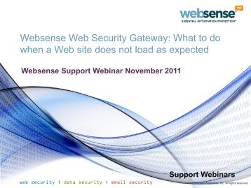 Websense Web Security Gateway: What to do when a Web site does ...