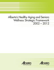 Alberta's Health Aging and Seniors Wellness Strategic Framework ...