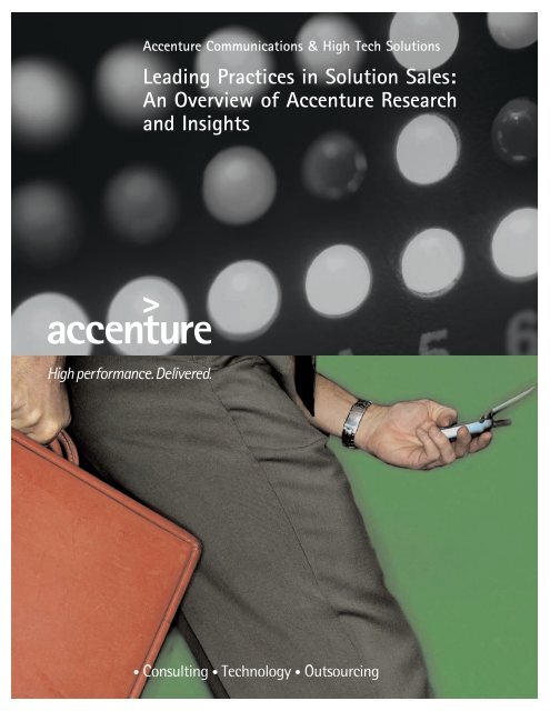Leading Practices in Solution Sales: An Overview of Accenture ...
