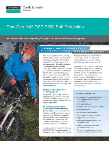 Dow Corning® GSD-7000 Soft Protection Water Repellent for ...