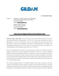 For Immediate Release Contact: Laurence G. Sellyn ... - Gildan