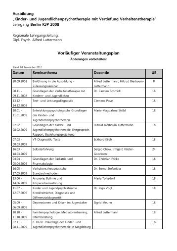 Lehrgang KJP Berlin 2008