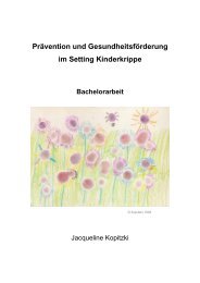 Prävention und Gesundheitsförderung im Setting Kinderkrippe