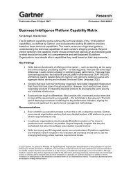 Business Intelligence Platform Capability Matrix - Information Builders