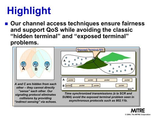 Mobile Ad Hoc Networking for the Transformed Army (MANTA) - Mitre