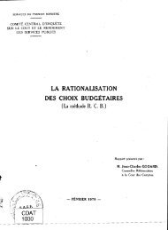 LA RATIONALISATION DES CHOIX BUDGÉTAIRES ... - base TEMIS