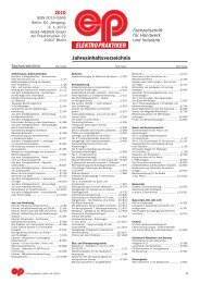 Jahresinhaltsverzeichnis - Elektropraktiker