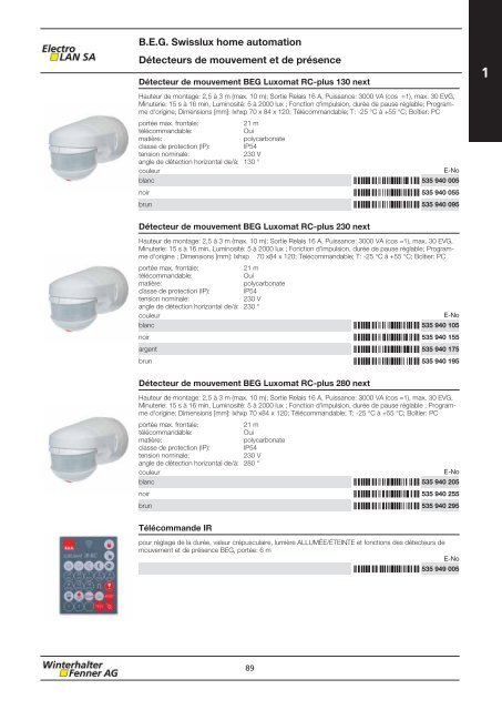 Téléchargez le catalogue en PDF - Winterhalter + Fenner AG