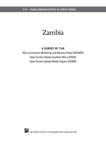 Public Broadcasting in Africa Series: Zambia - AfriMAP