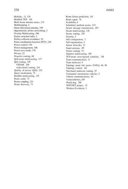 Ad Hoc Networks : Technologies and Protocols - University of ...