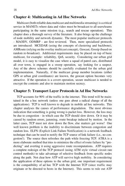 Ad Hoc Networks : Technologies and Protocols - University of ...