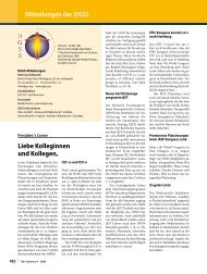 DGSS – Deutsche Schmerz- gesellschaft