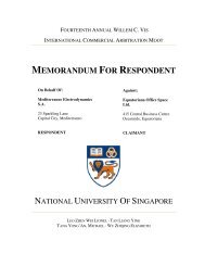 MEMORANDUM FOR RESPONDENT - CISG Database