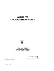 MANUAL FOR CIVIL ENGINEERING WORKS - Coal India Limited