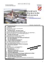 Amtsblatt der Gemeinde Holzhausen