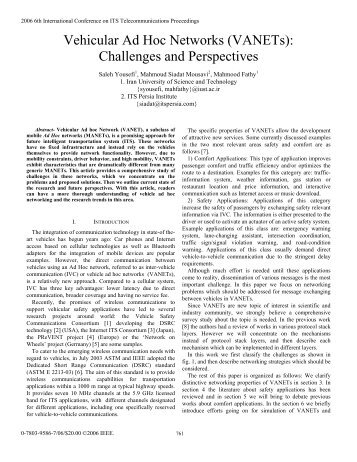Vehicular Ad Hoc Networks (VANETs): Challenges and Perspectives