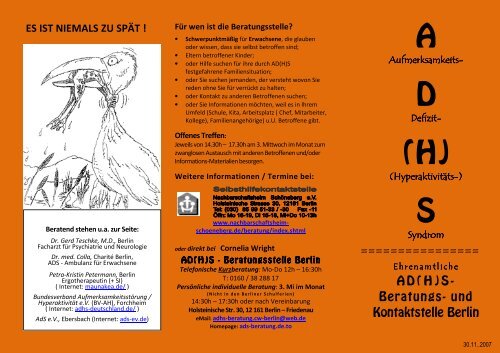 ADS-Beratungsstelle Berlin-Flyer-to-farbig1-2S-301107 - Ohost.de