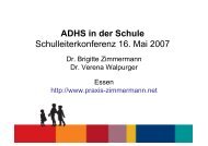 ADHS in der Schule - Dr. med. Brigitte Zimmermann