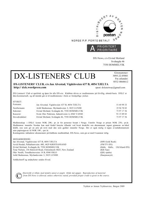 RANK 2009 - DX-Listeners' Club