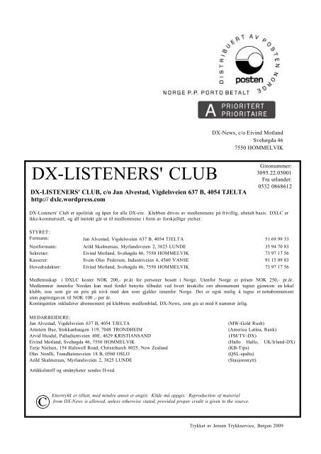 DXN 7/2009 - DX-Listeners' Club