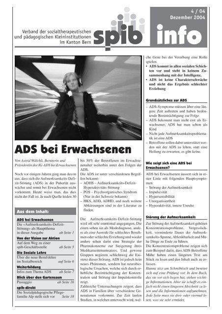 ADS bei Erwachsenen - Agogis