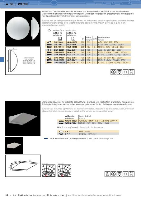 INNENLEUCHTEN | INDOOR LIGHTING - Ltv