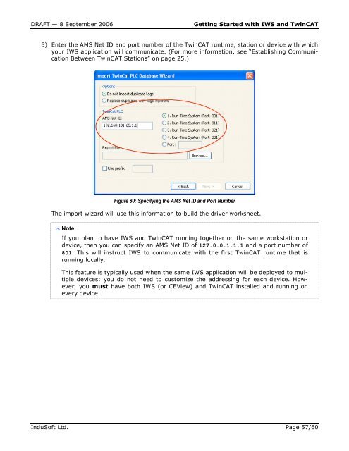 Getting Started with IWS and TwinCAT Contents - InduSoft