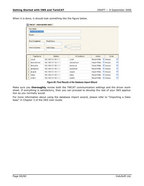 Getting Started with IWS and TwinCAT Contents - InduSoft