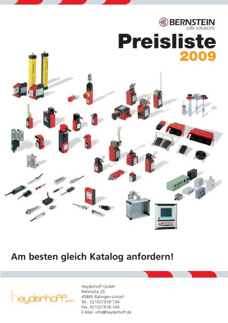 Am besten gleich Katalog anfordern! - Heyderhoff GmbH