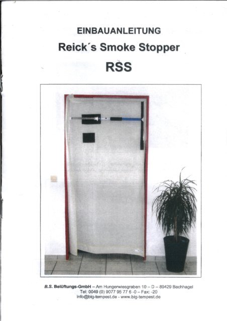 EINBAUANLEITUNG Reick's Smoke Stopper RSS - Feuerwehr ...