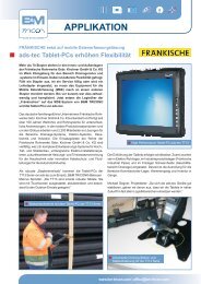 APPLIKATION ads-tec Tablet-PCs erhöhen Flexibilität - B&M TRICON