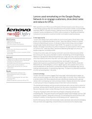 Lenovo used remarketing on the Google Display Network to re ...