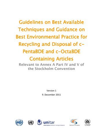 PBDE BAT-BEP Guidance _20111209 version 1 - POPS ALGERIE